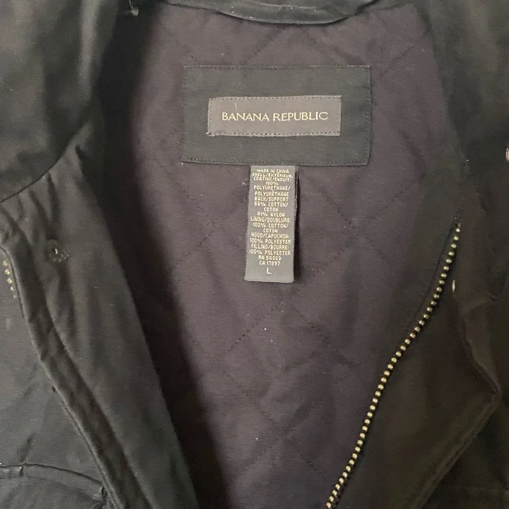 BANANA REPUBLIC Men’s Polyurethane Coated Field Jacket with Cotton Lining